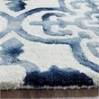 Safavieh Dip Dye 6' X 9' Hand Tufted Wool Pile Rug in Ivory and Navy