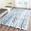 Safavieh Dip Dye 6' X 9' Hand Tufted Wool Pile Rug in Ivory and Navy
