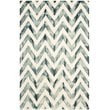 Safavieh Dip Dye 4' X 6' Hand Tufted Wool Pile Rug in Ivory and Gray