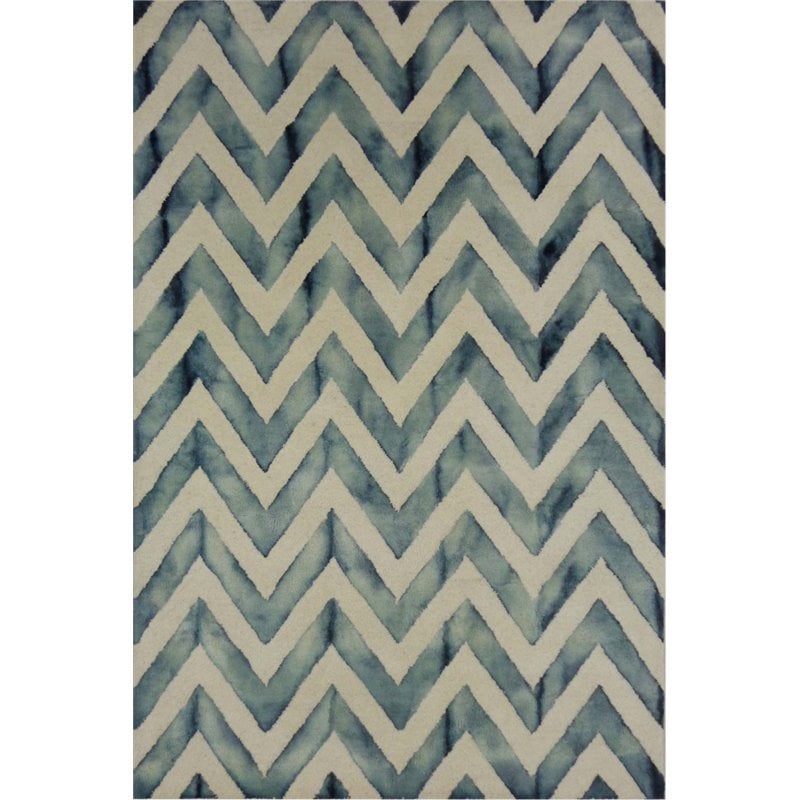 Safavieh Dip Dye 4' X 6' Hand Tufted Wool Pile Rug in Ivory and Gray