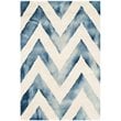 Safavieh Dip Dye 2' X 3' Hand Tufted Wool Pile Rug in Ivory and Navy