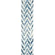 Safavieh Dip Dye 7' Square Hand Tufted Wool Rug in Ivory and Navy