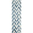 Safavieh Dip Dye 7' Square Hand Tufted Wool Rug in Ivory and Navy