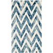 Safavieh Dip Dye 8' X 10' Hand Tufted Wool Pile Rug in Ivory and Navy