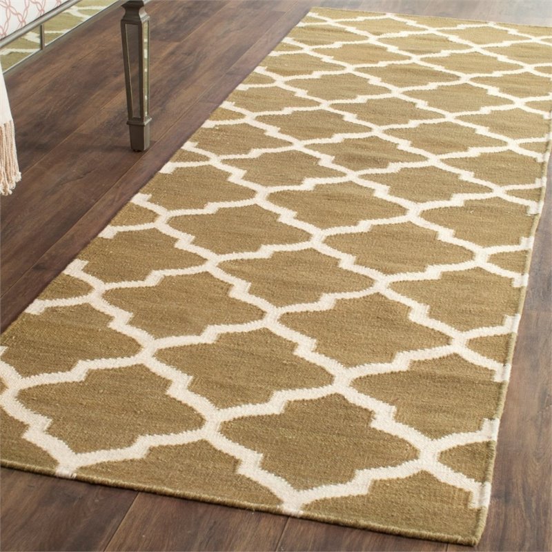 Safavieh Dhurries 6' Square Hand Woven Flat Weave Wool Rug 683726820307