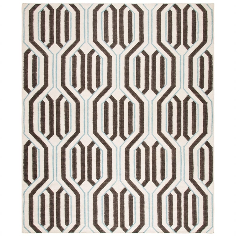 Safavieh Dhurries 8' X 10' Hand Woven Flat Weave Wool Rug in Ivory