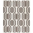 Safavieh Dhurries 8' X 10' Hand Woven Flat Weave Wool Rug in Ivory