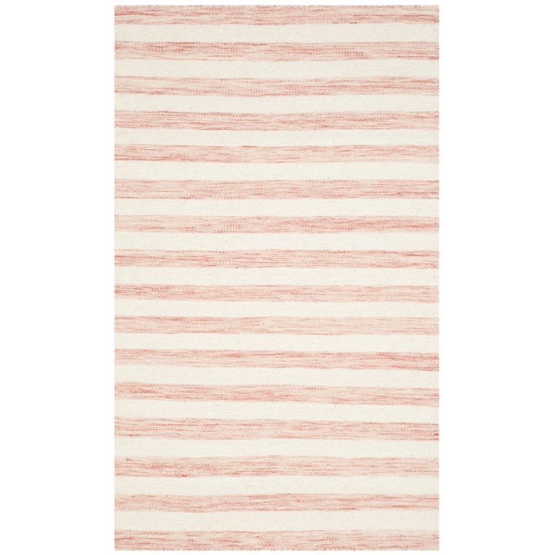 Safavieh Dhurries 6' Square Hand Woven Flat Weave Wool Rug