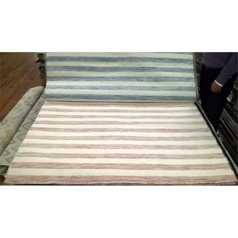 Safavieh Dhurries 6' Square Hand Woven Flat Weave Wool Rug