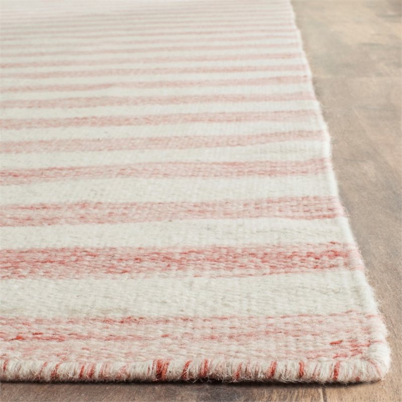Safavieh Dhurries 6' Square Hand Woven Flat Weave Wool Rug
