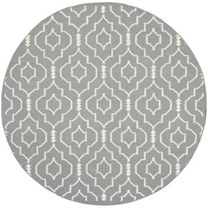 Safavieh Dhurries 6' Round Hand Woven Flat Weave Rug