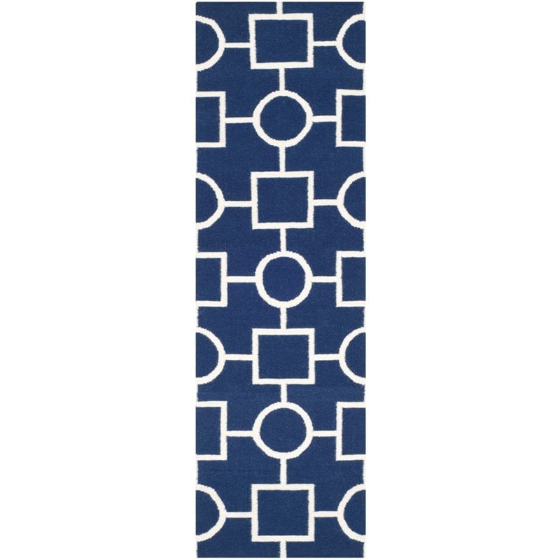 Safavieh Dhurries 6' Round Hand Woven Flat Weave Rug