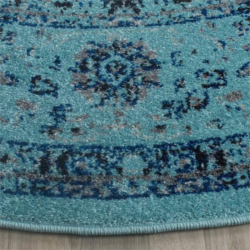 Safavieh Evoke 9' X 12' Power Loomed Rug in Light Blue and Light Blue