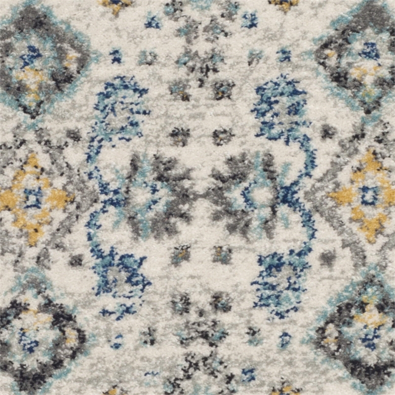 Safavieh Evoke 3' X 5' Power Loomed Rug in Ivory and Light Blue