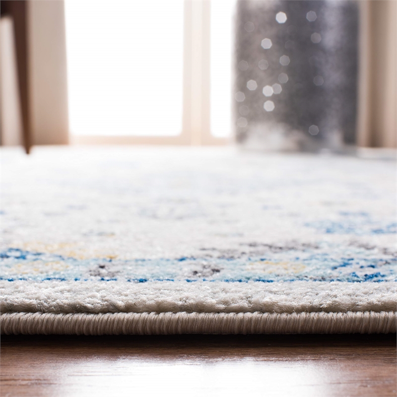 Safavieh Evoke 4' X 6' Power Loomed Rug in Ivory and Light Blue