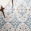 Safavieh Evoke 4' X 6' Power Loomed Rug in Ivory and Light Blue
