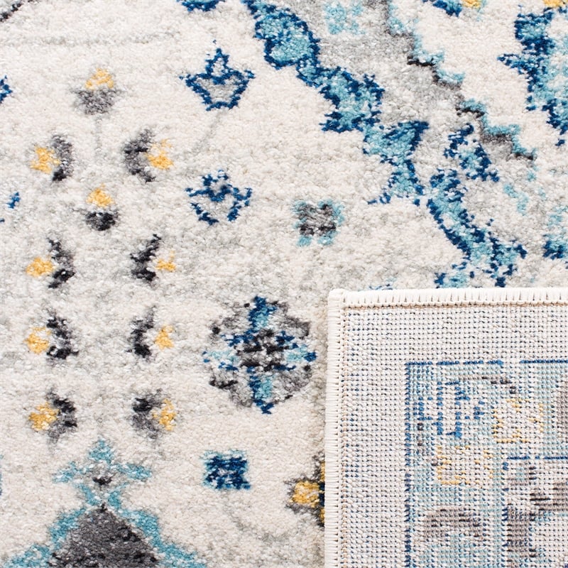 Safavieh Evoke 4' X 6' Power Loomed Rug in Ivory and Light Blue