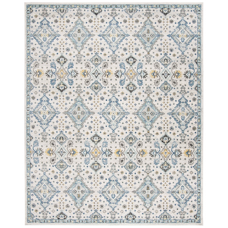 Safavieh Evoke 9' X 12' Power Loomed Rug in Ivory and Light Blue