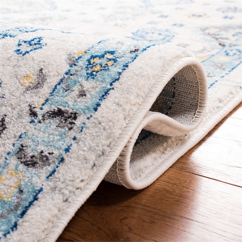 Safavieh Evoke 9' X 12' Power Loomed Rug in Ivory and Light Blue
