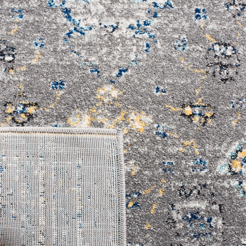 Safavieh Evoke 9' X 12' Power Loomed Rug in Dark Gray and Yellow