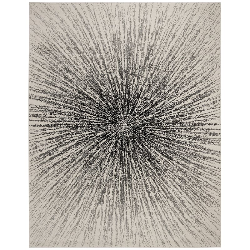 Safavieh Evoke 10' X 14' Power Loomed Rug in Black and Ivory