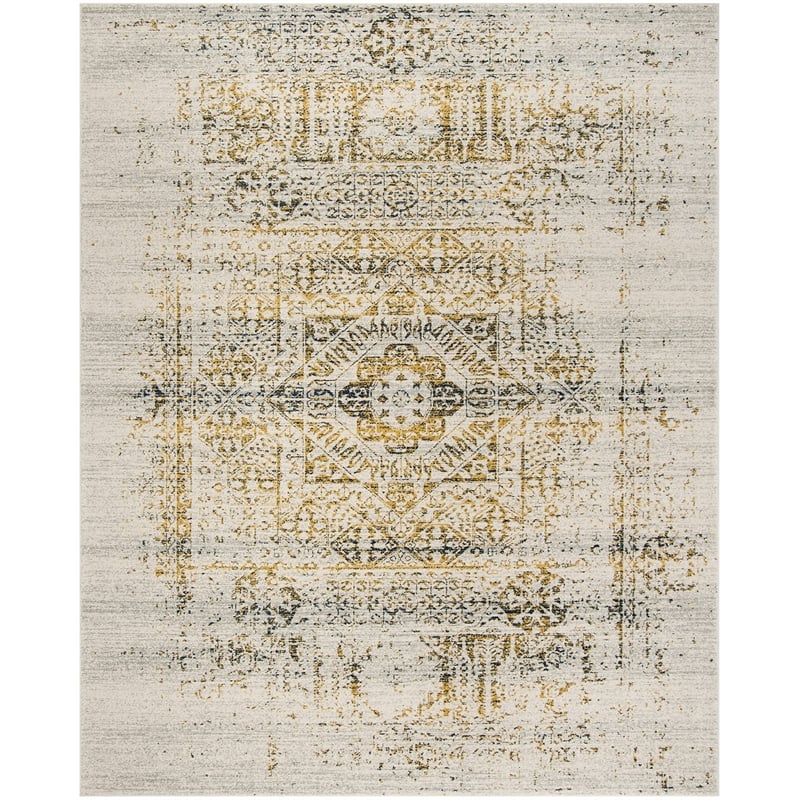 Safavieh Evoke 8' X 10' Power Loomed Rug in Ivory and Blue