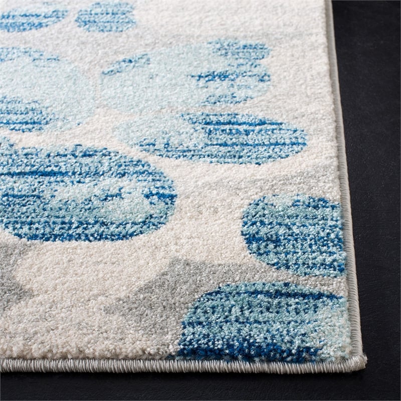 Safavieh Evoke 10' X 14' Power Loomed Rug in Gray and Light Blue