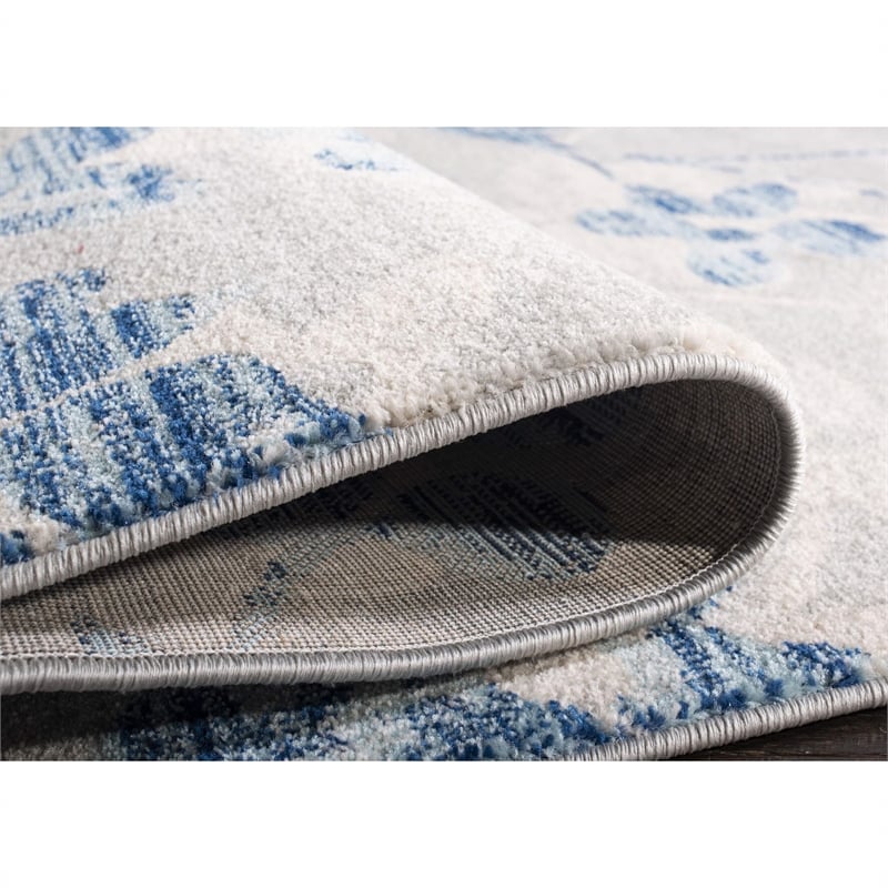 Safavieh Evoke 4' X 6' Power Loomed Rug in Gray and Light Blue