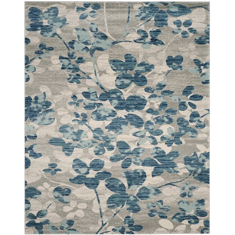Safavieh Evoke 8' X 10' Power Loomed Rug in Gray and Light Blue