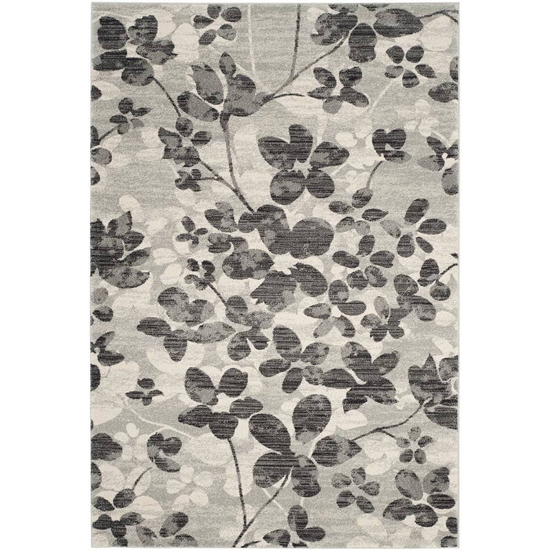 Safavieh Evoke 3' X 5' Power Loomed Rug in Gray and Black