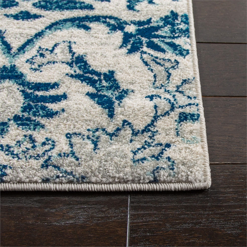 Safavieh Evoke 8' X 10' Power Loomed Rug in Ivory and Blue