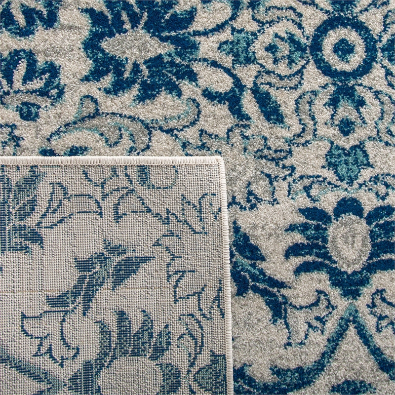 Safavieh Evoke 8' X 10' Power Loomed Rug in Ivory and Blue