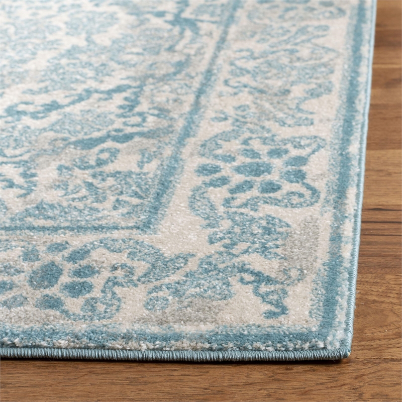 Safavieh Evoke 10' X 14' Power Loomed Rug in Ivory and Light Blue
