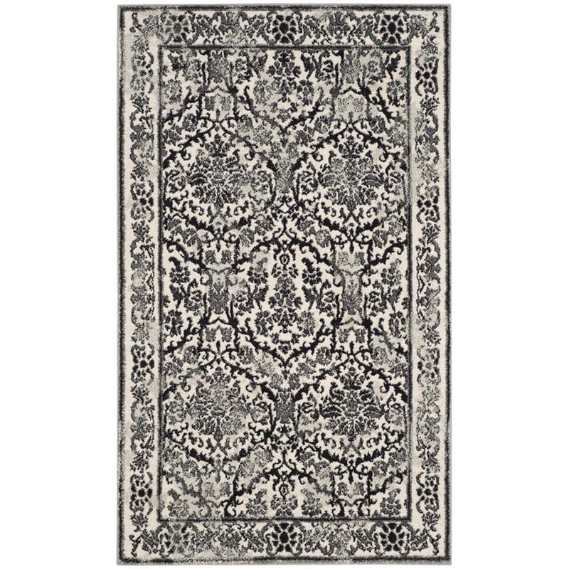 Safavieh Evoke 4' X 6' Power Loomed Rug in Ivory and Gray