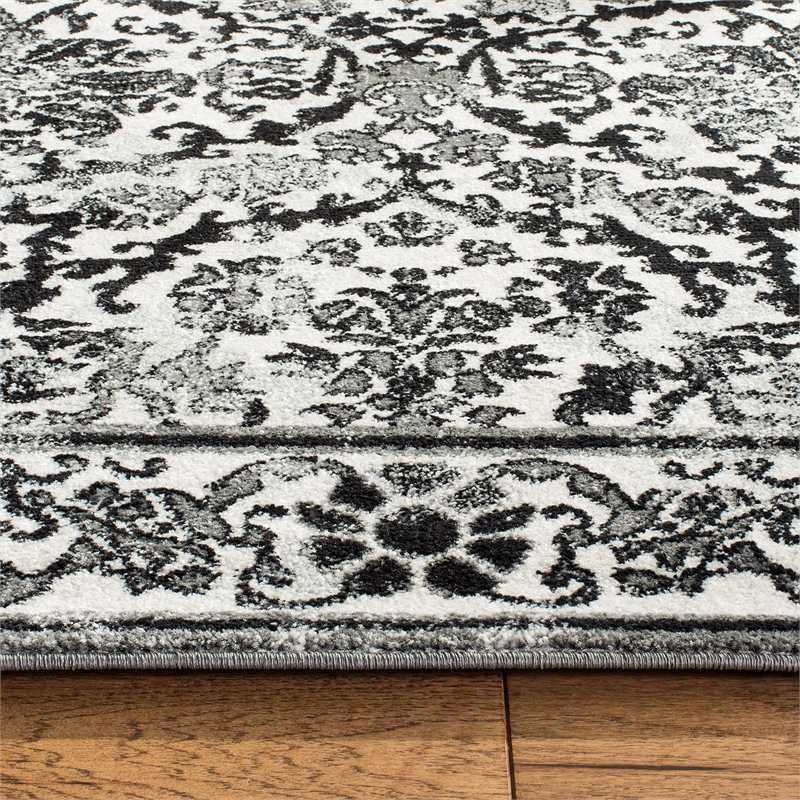 Safavieh Evoke 9' X 12' Power Loomed Rug in Ivory and Gray