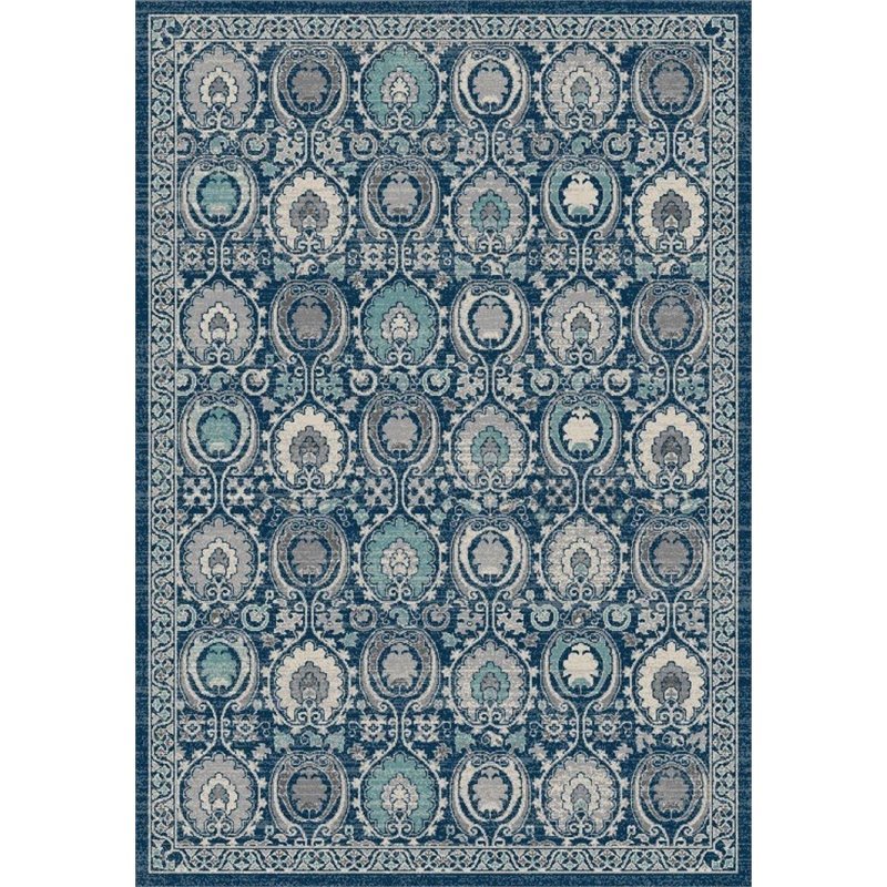 Safavieh Evoke 9' X 12' Power Loomed Rug in Blue and Ivory