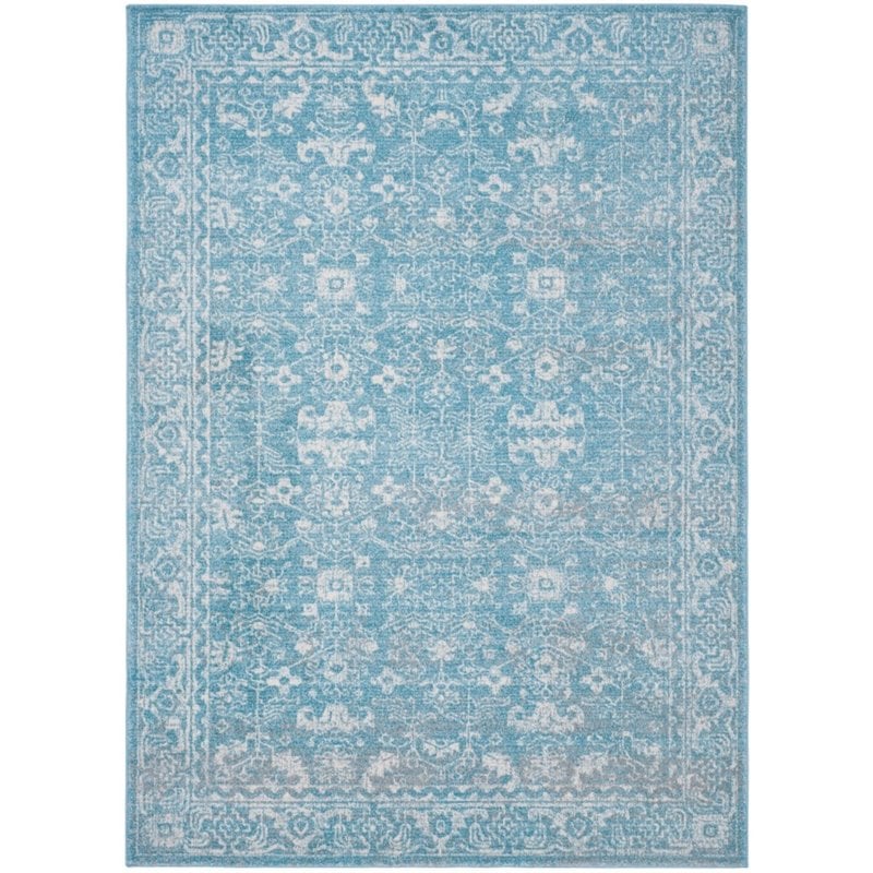 Safavieh Evoke 10' X 14' Power Loomed Rug in Light Blue and Ivory
