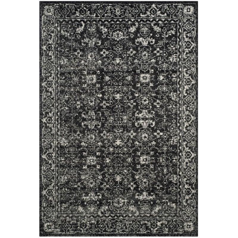 Safavieh Evoke 10' X 14' Power Loomed Rug in Charcoal and Ivory