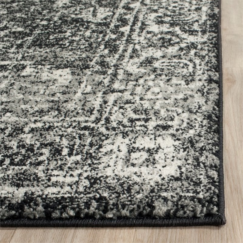Safavieh Evoke 10' X 14' Power Loomed Rug in Charcoal and Ivory