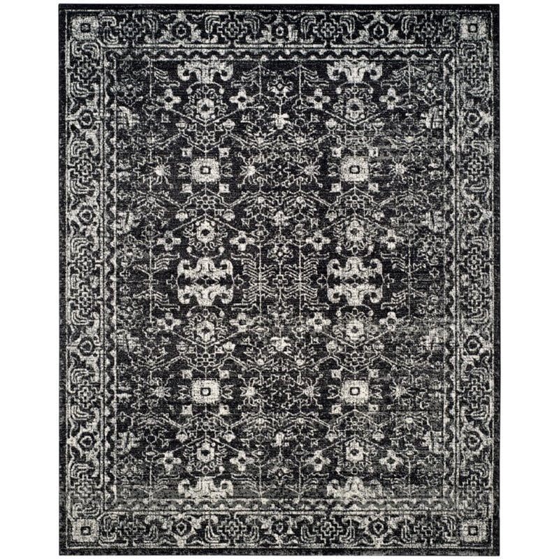 Safavieh Evoke 10' X 14' Power Loomed Rug in Charcoal and Ivory
