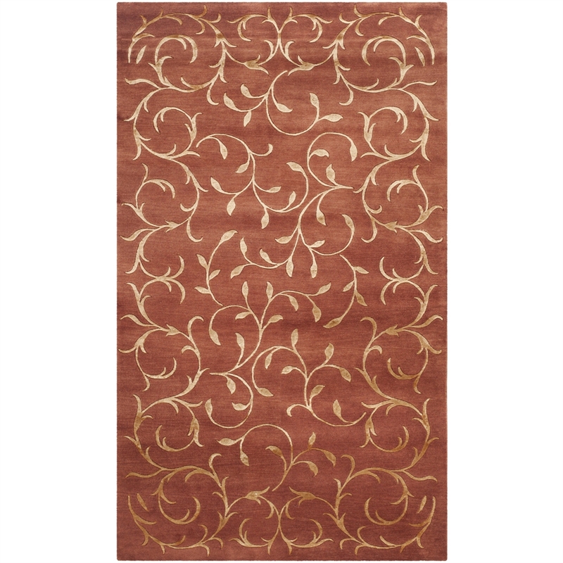 Safavieh DuraRug 9' X 12' Hand Hooked Rug in Black and Rust