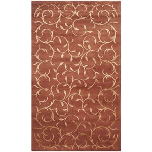 Safavieh DuraRug 9' X 12' Hand Hooked Rug in Black and Rust