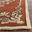 Safavieh DuraRug 9' X 12' Hand Hooked Polypropylene Rug in Rust