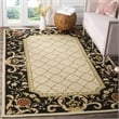 Safavieh DuraRug 3' X 5' Hand Hooked Rug in Ivory and Black