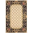 Safavieh DuraRug 4' X 6' Hand Hooked Rug in Ivory and Black