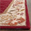Safavieh DuraRug 4' X 6' Hand Hooked Rug in Burgundy and Ivory