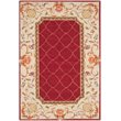 Safavieh DuraRug 4' X 6' Hand Hooked Rug in Burgundy and Ivory