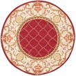 Safavieh DuraRug 4' X 6' Hand Hooked Rug in Burgundy and Ivory