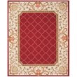 Safavieh DuraRug 4' X 6' Hand Hooked Rug in Burgundy and Ivory