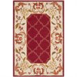 Safavieh DuraRug 4' X 6' Hand Hooked Rug in Burgundy and Ivory